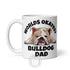 "Worlds Okayest Bulldog Dad" Mug | Fawn & White Colored