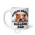 "Worlds Okayest Bulldog Dad" Mug | Red & White Colored