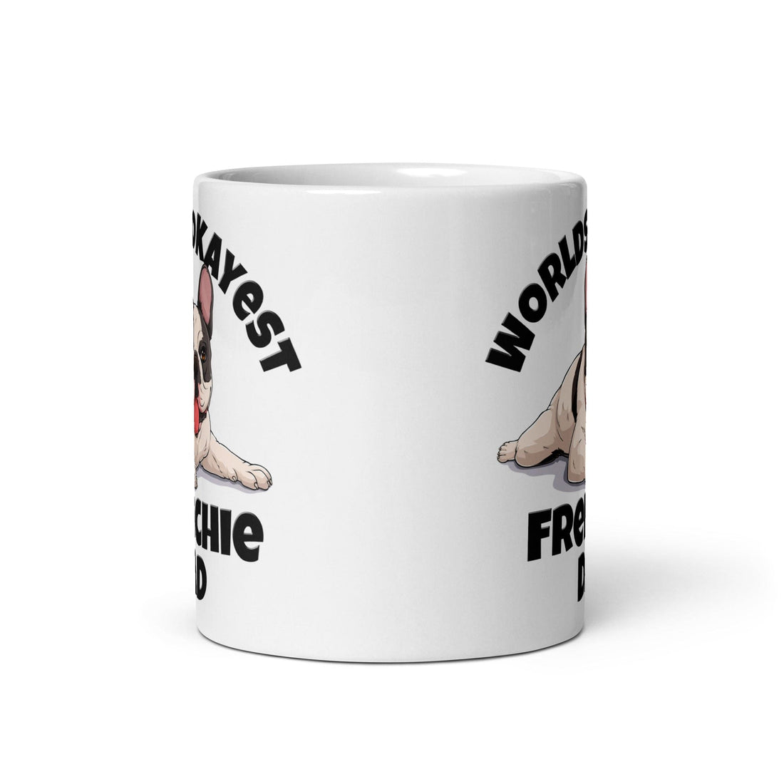 "Worlds Okayest Frenchie Dad" Mug | B&W Colored