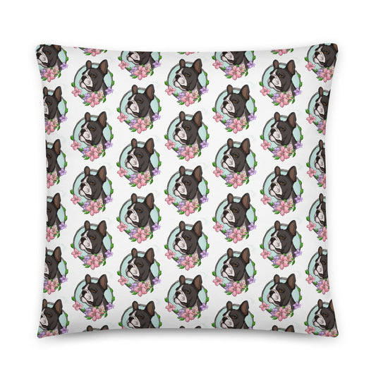 "You Don't Rescue Dogs, They Rescue You" French Bulldog Throw Pillow