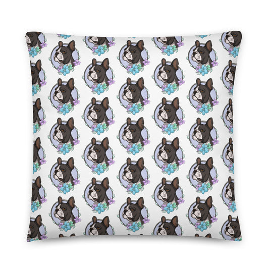 "You Don't Rescue Dogs, They Rescue You" French Bulldog Throw Pillow